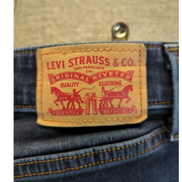 Levi’s Classic Mid Rise Skinny Jeans Dark Wash Y2K Size 10 - Picture 4 of 11
